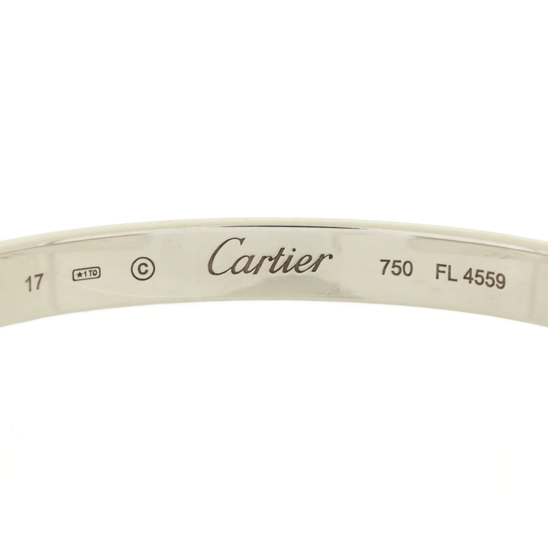 Love Cuff Bracelet 18K White Gold