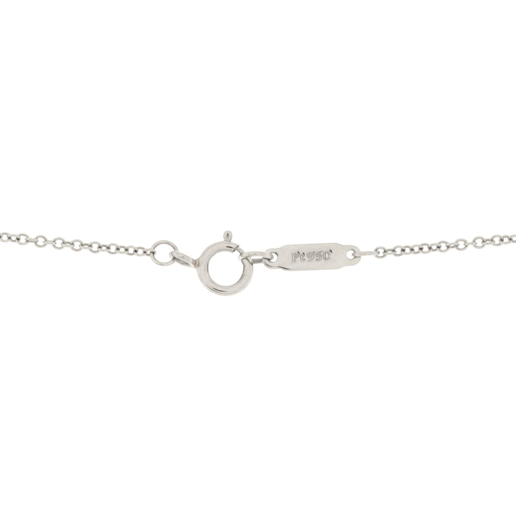 Paper Flowers Firefly Pendant Necklace Platinum with Diamonds and Aquamarine Small