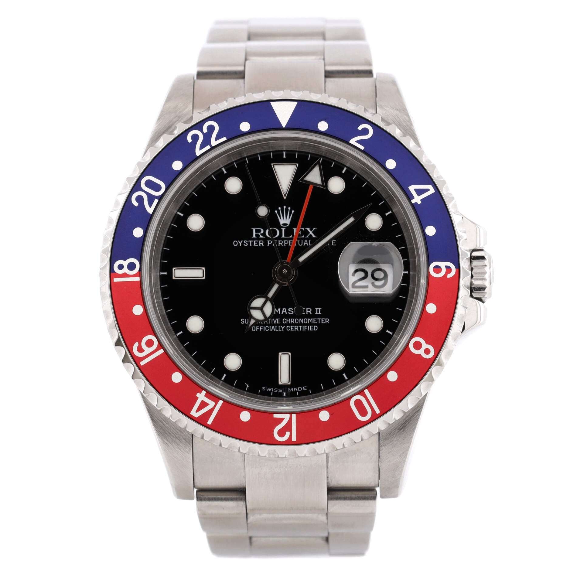 Oyster Perpetual Date GMT-Master Pepsi Automatic Watch Stainless Steel 40