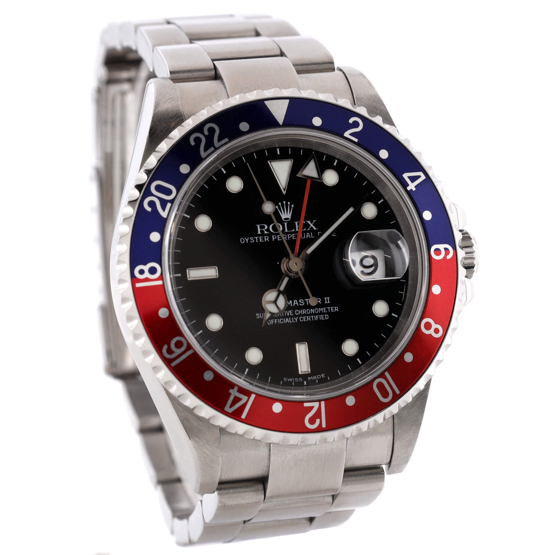 Oyster Perpetual Date GMT-Master Pepsi Automatic Watch Stainless Steel 40