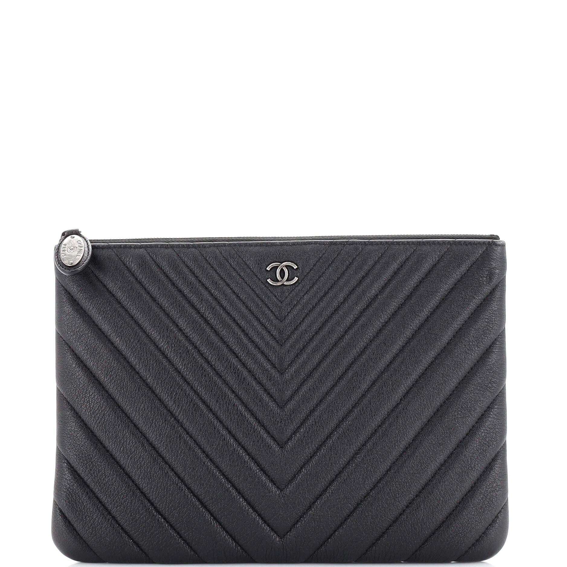 O Case Clutch Chevron Sheepskin Medium