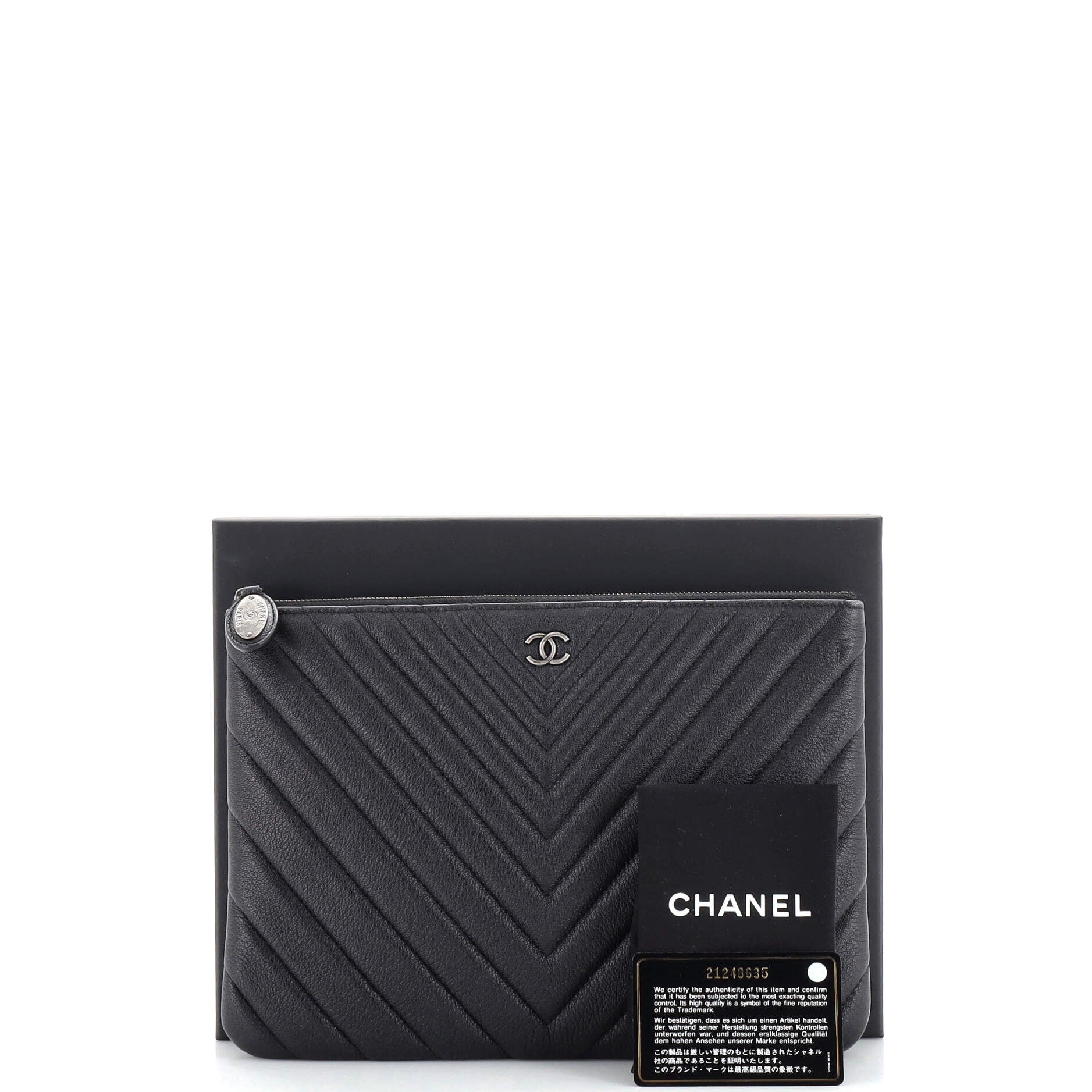 O Case Clutch Chevron Sheepskin Medium