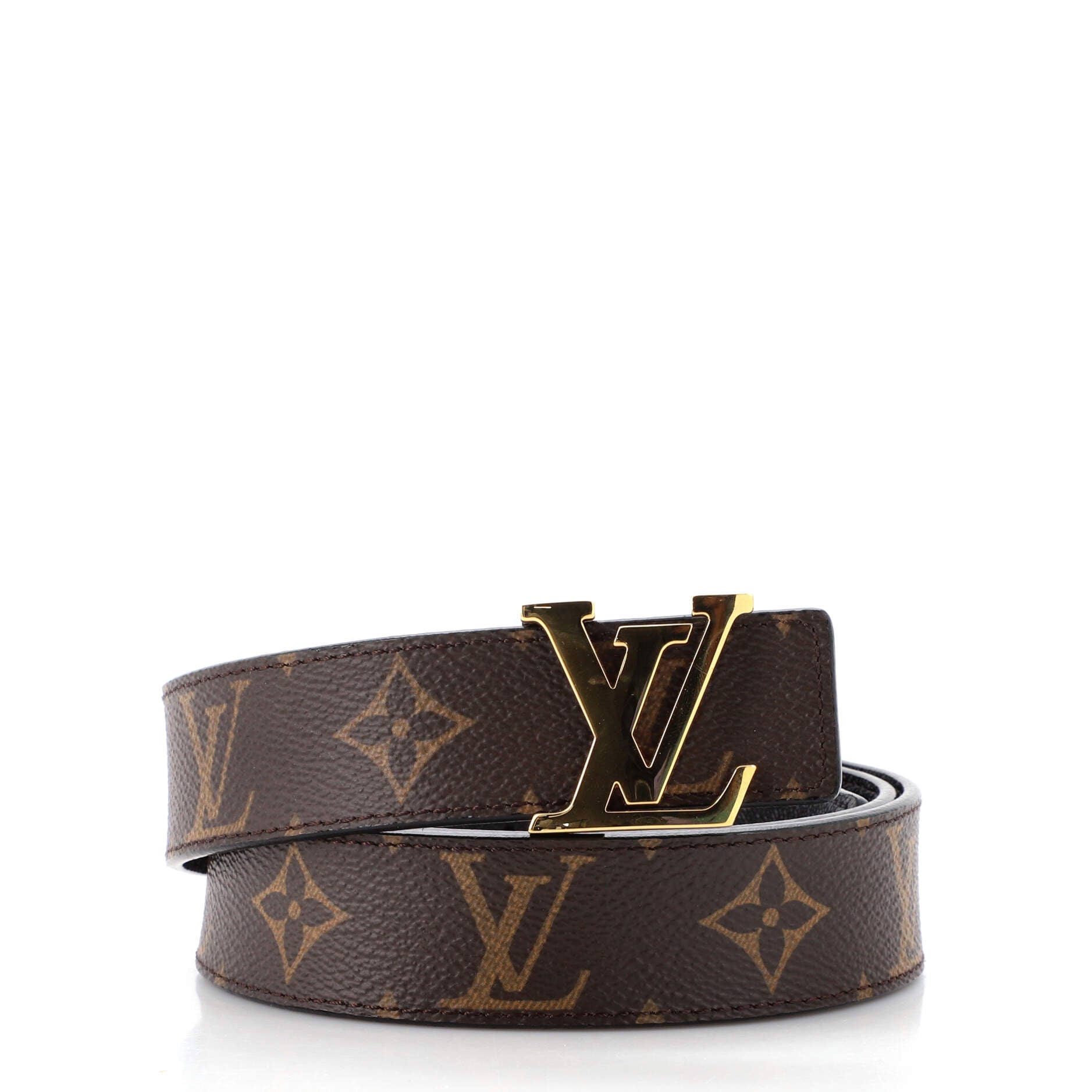 LV Initiales Reversible Belt Monogram Canvas and Leather Medium 85