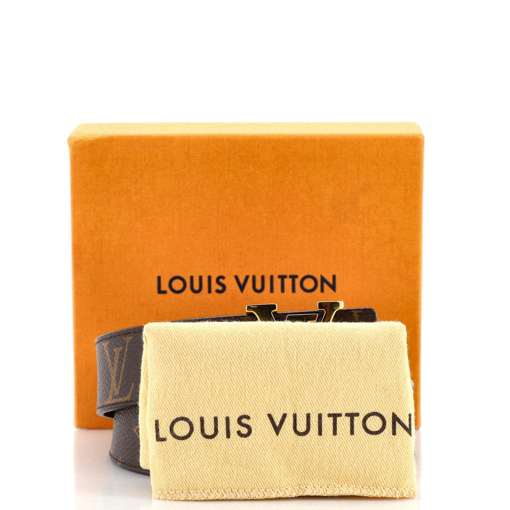 LV Initiales Reversible Belt Monogram Canvas and Leather Medium 85