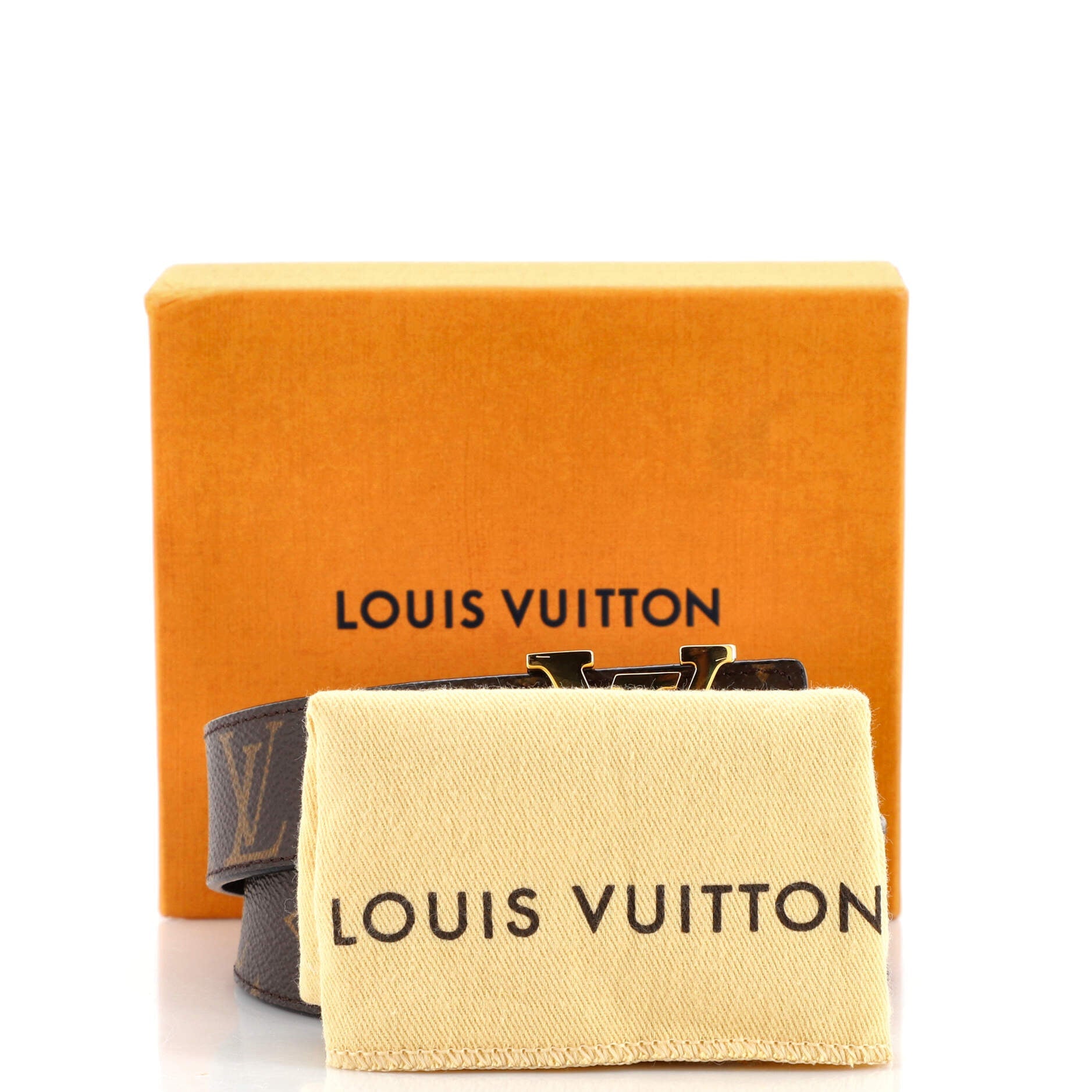 LV Initiales Reversible Belt Monogram Canvas and Leather Medium 85