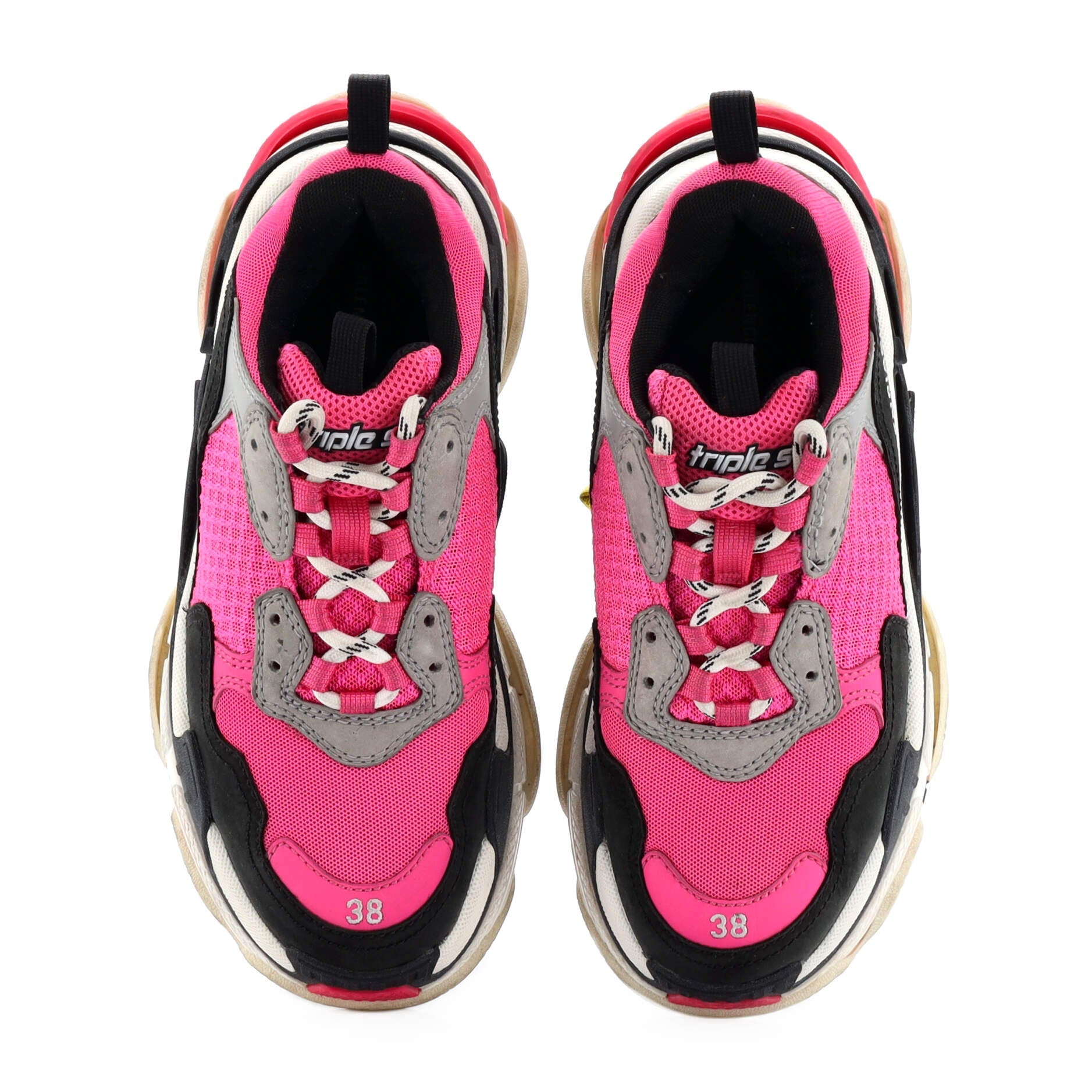 Women's Triple S Sneakers Fabric and Mesh with Faux Leather