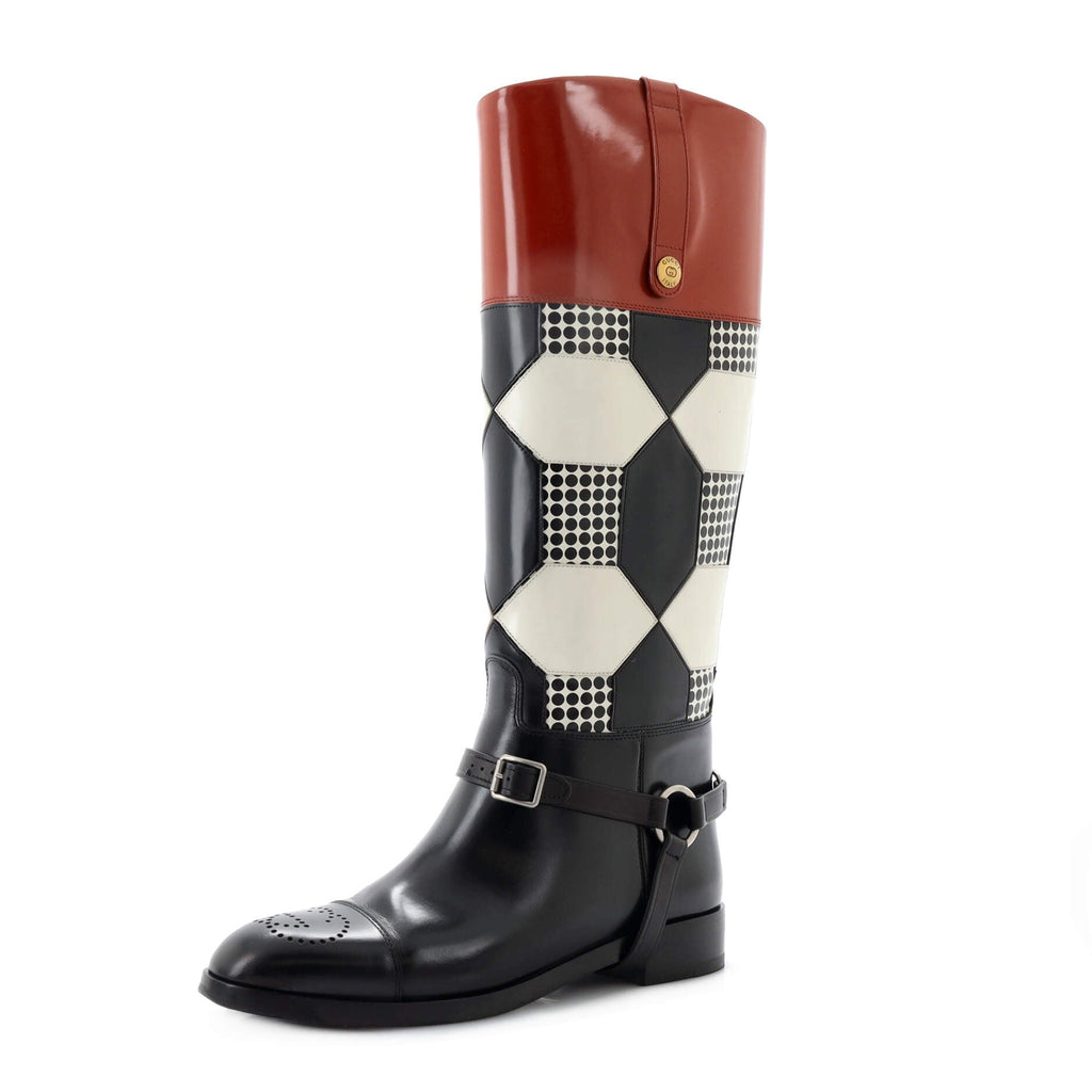 Women's Zelda Harness Cap Toe Riding Boots Leather
