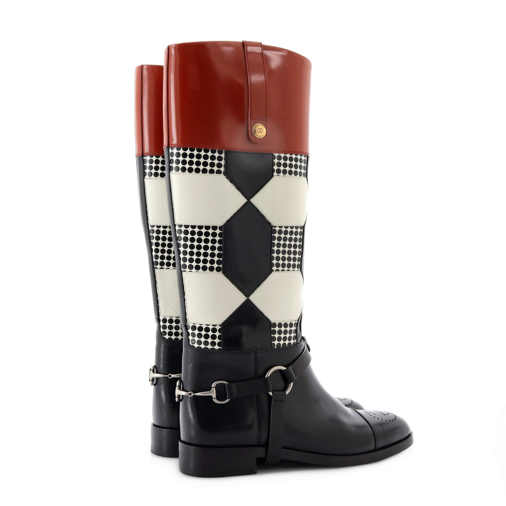 Women's Zelda Harness Cap Toe Riding Boots Leather