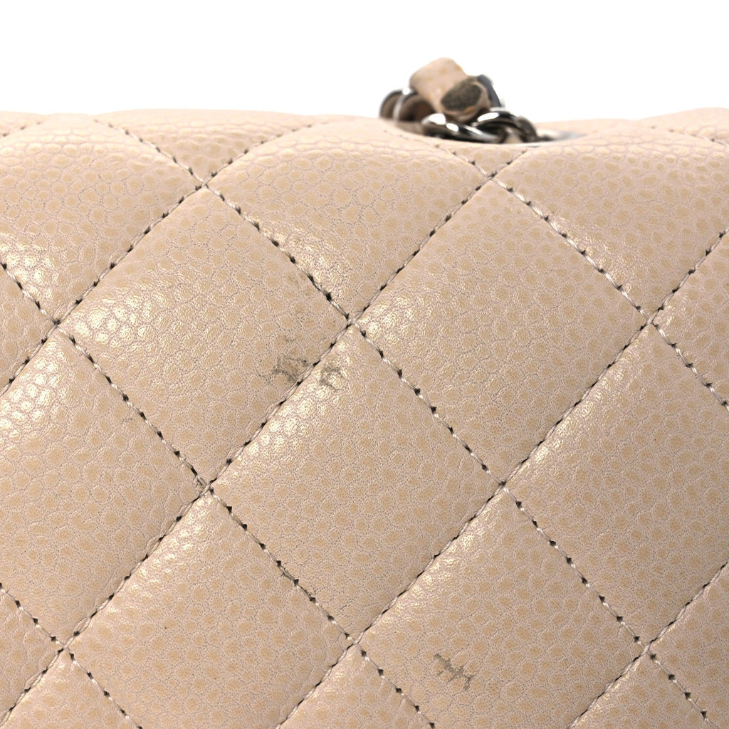 Caviar Quilted Mini Rectangular Flap Light Pink