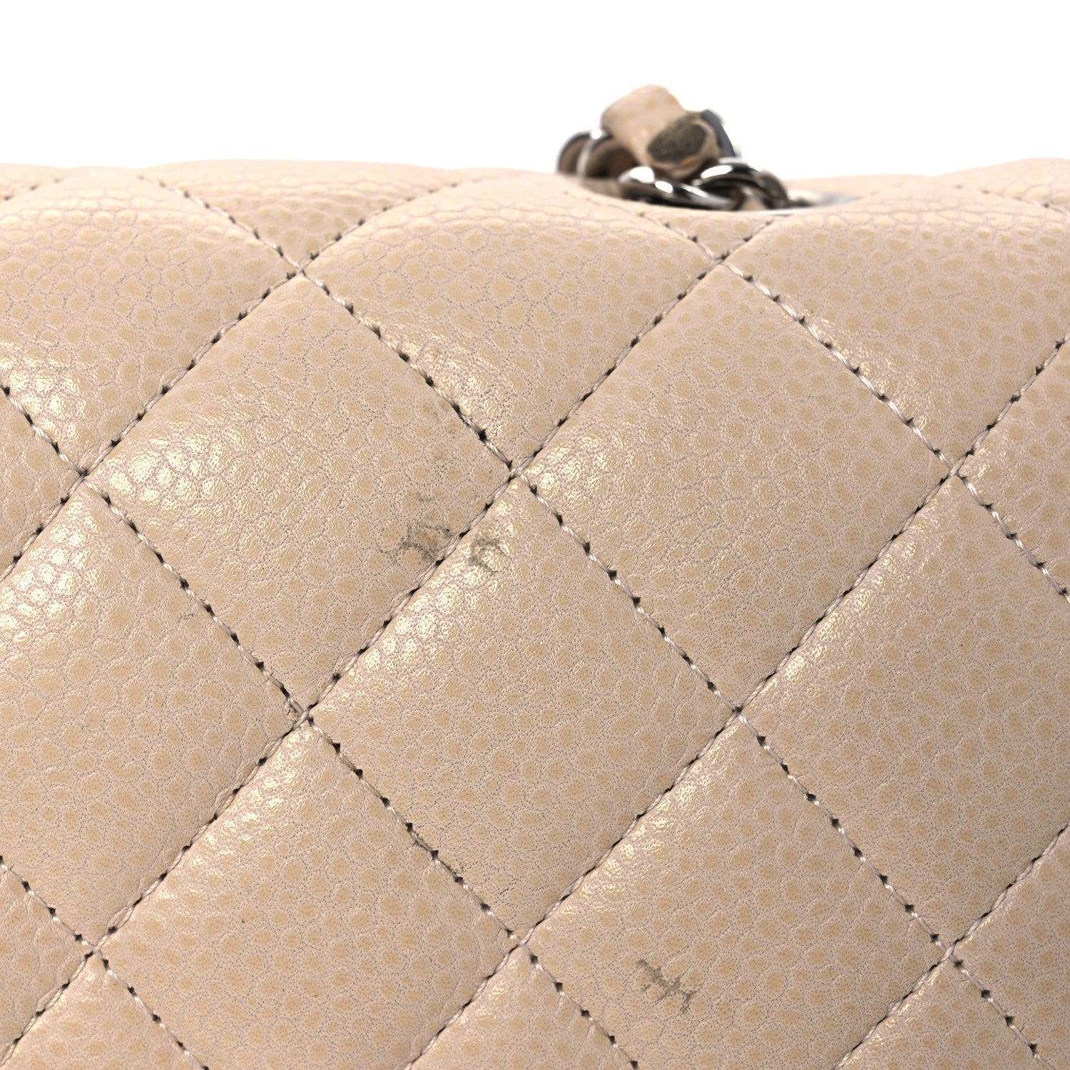 Caviar Quilted Mini Rectangular Flap Light Pink