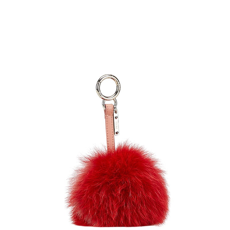Fendi Pompon Charm Fur Leather Bag Charm