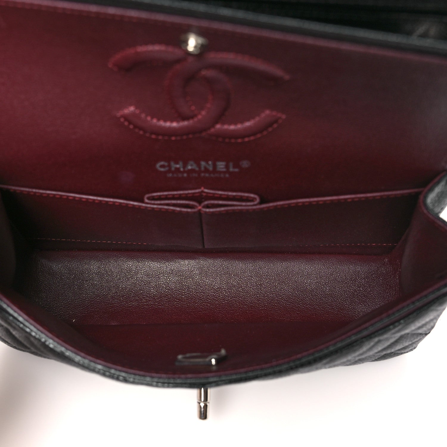 Caviar Quilted Small Double Flap Black
