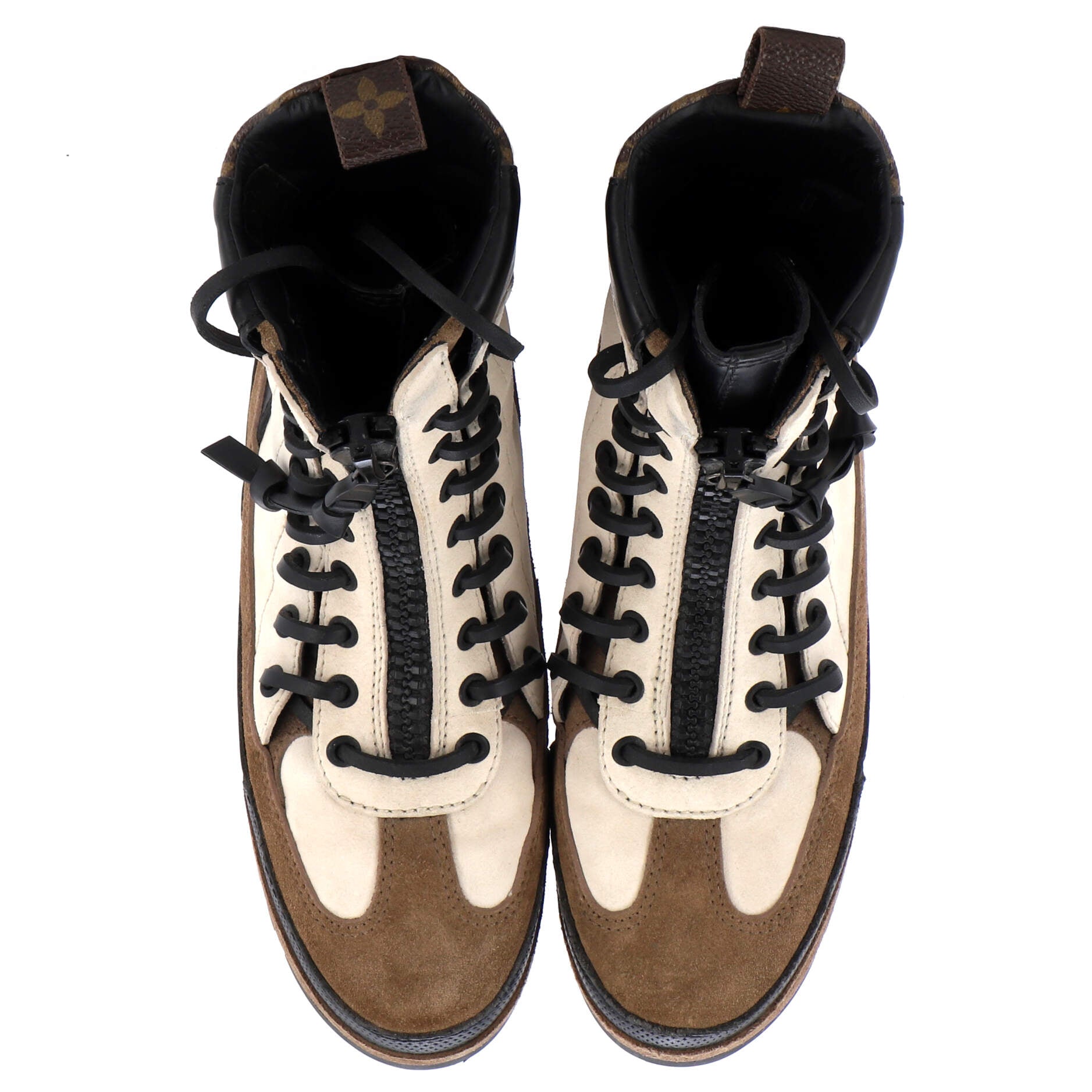 Women's Palm Canyon Desert Boots Suede with Monogram Canvas and Leather