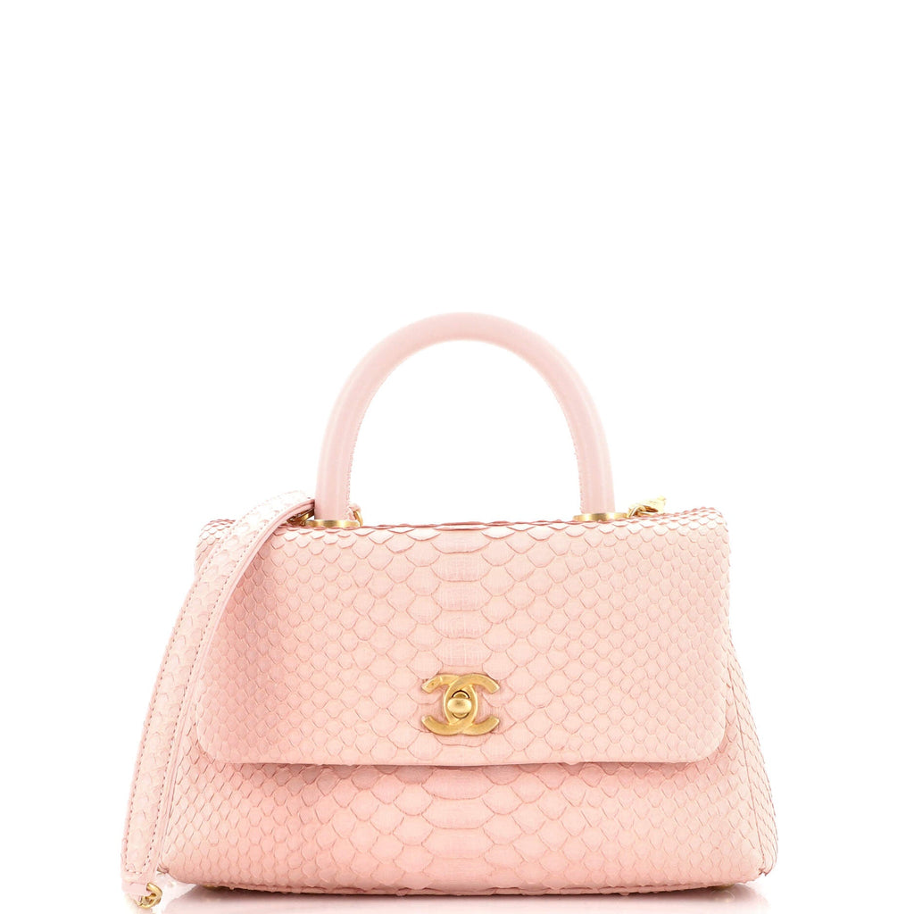 Coco Top Handle Bag Python Mini
