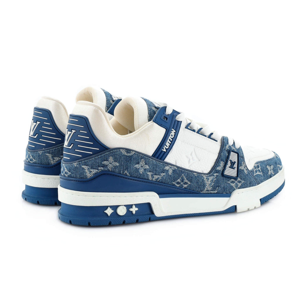 Men's LV Trainer Sneakers Monogram Empreinte Leather and Monogram Denim
