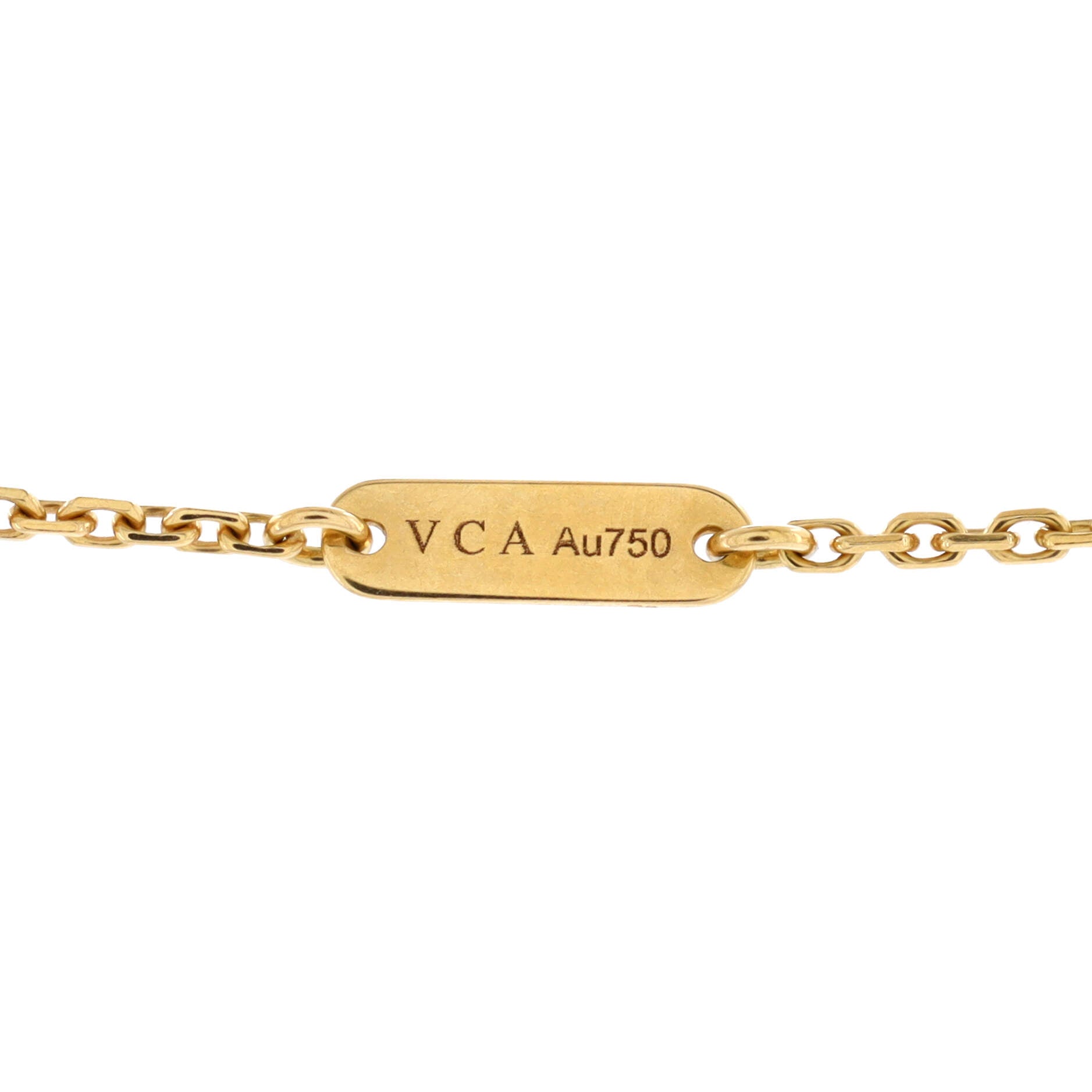 Vintage Alhambra Pendant Necklace 18K Yellow Gold