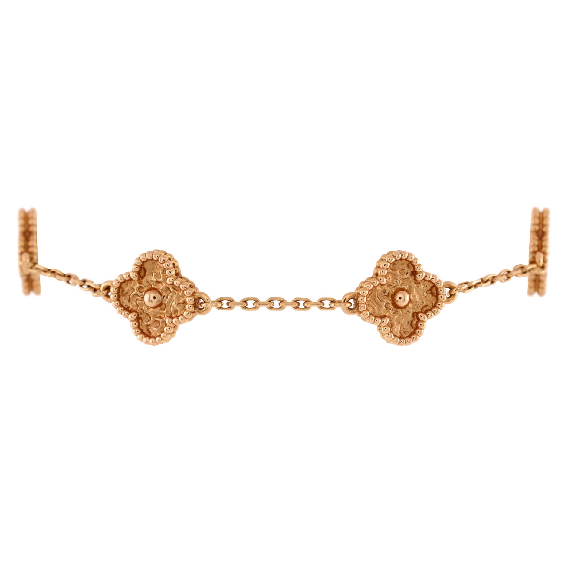 Sweet Alhambra 6 Motifs Bracelet 18K Rose Gold