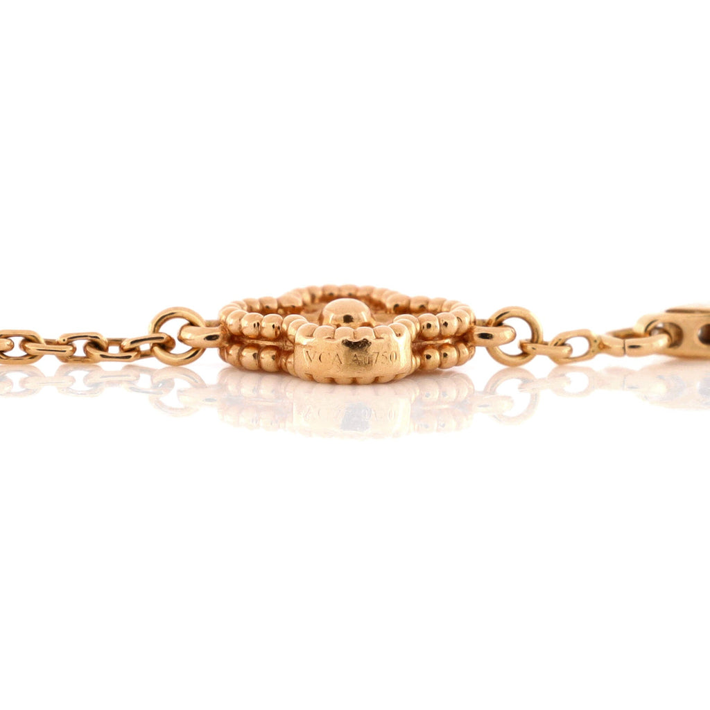 Sweet Alhambra 6 Motifs Bracelet 18K Rose Gold
