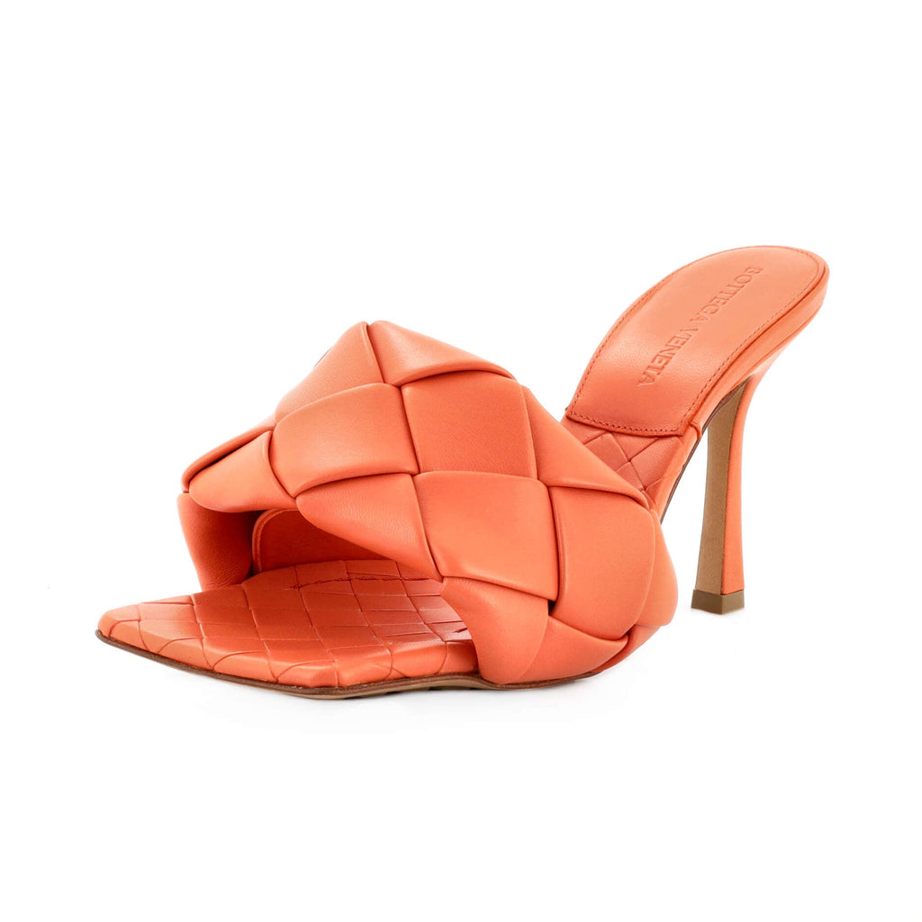 Women's Lido Heeled Sandals Maxi Intrecciato Leather
