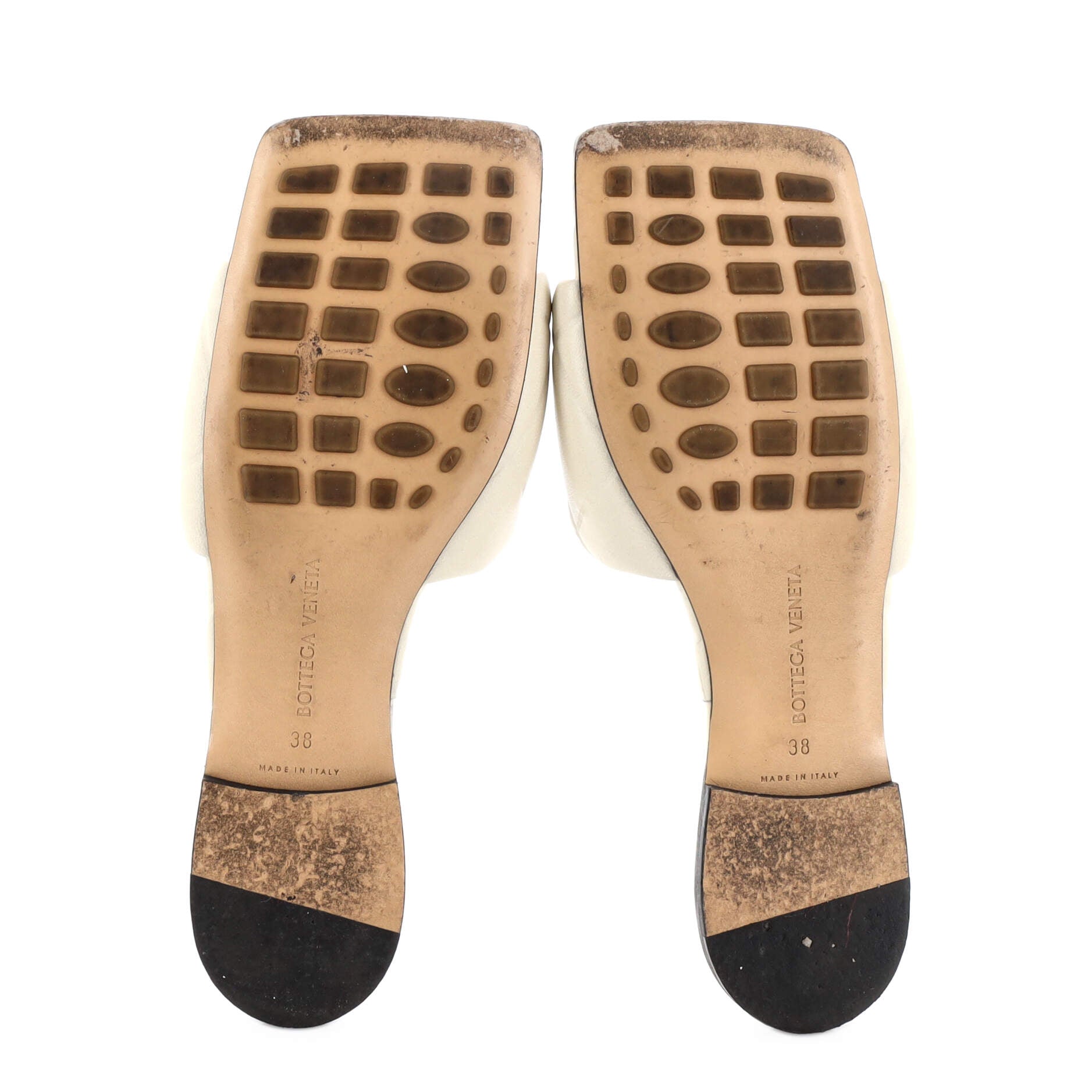 Women's Rubber Lido Flat Sandals Quilted Embossed Leather