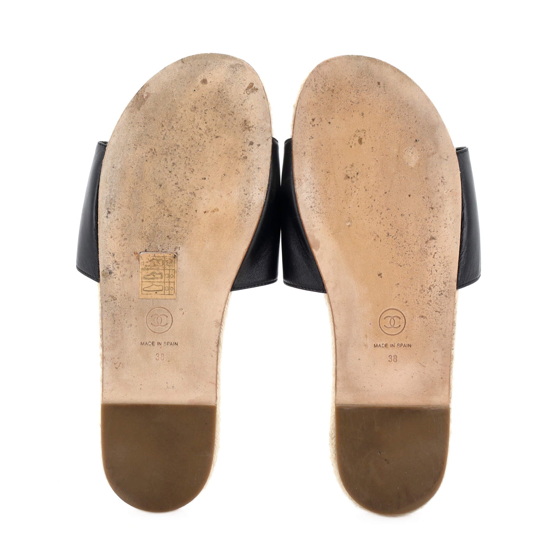 Women's CC Espadrille Slide Sandals Embellished Leather