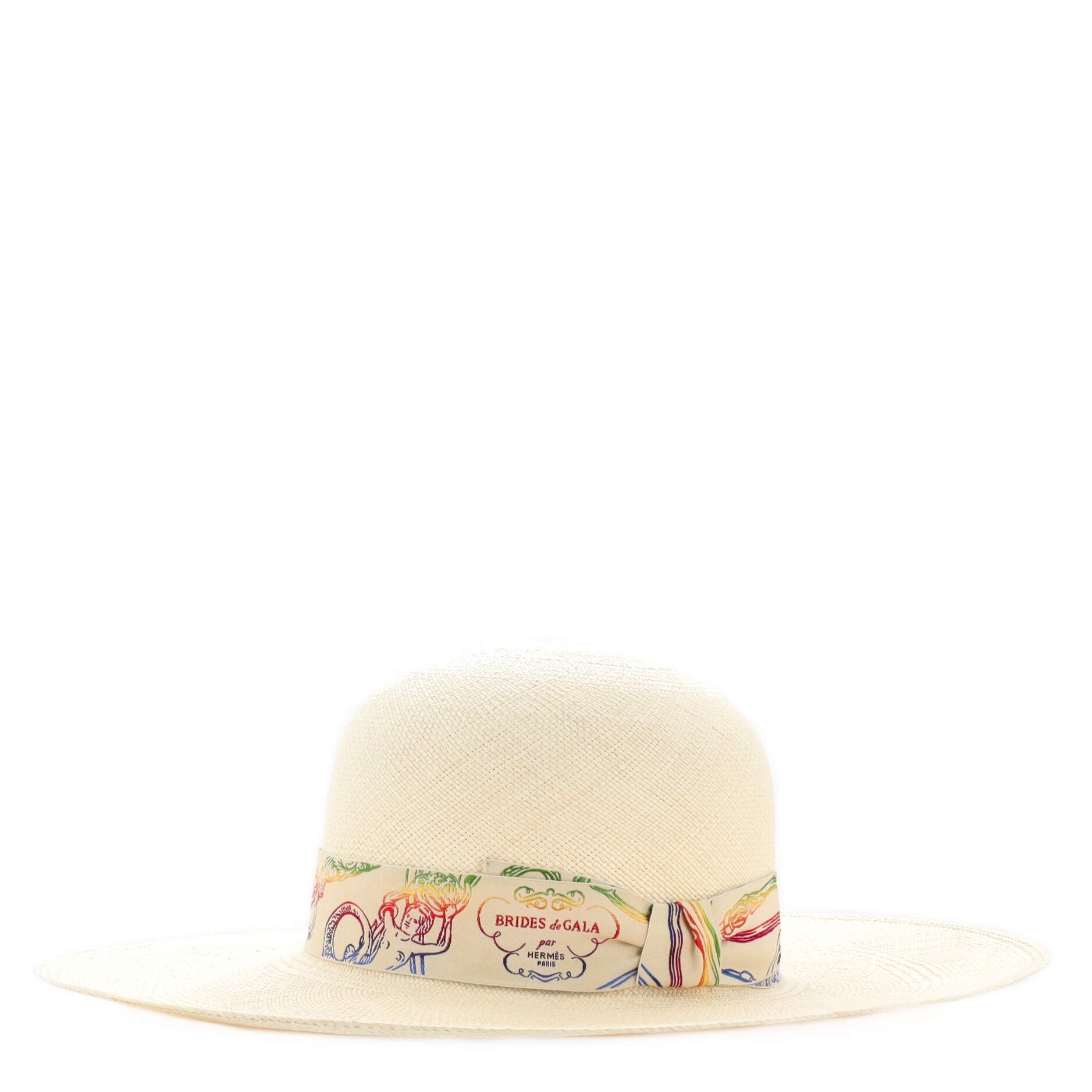 Trinidad Brides de Gala Wide Brim Hat Woven Straw