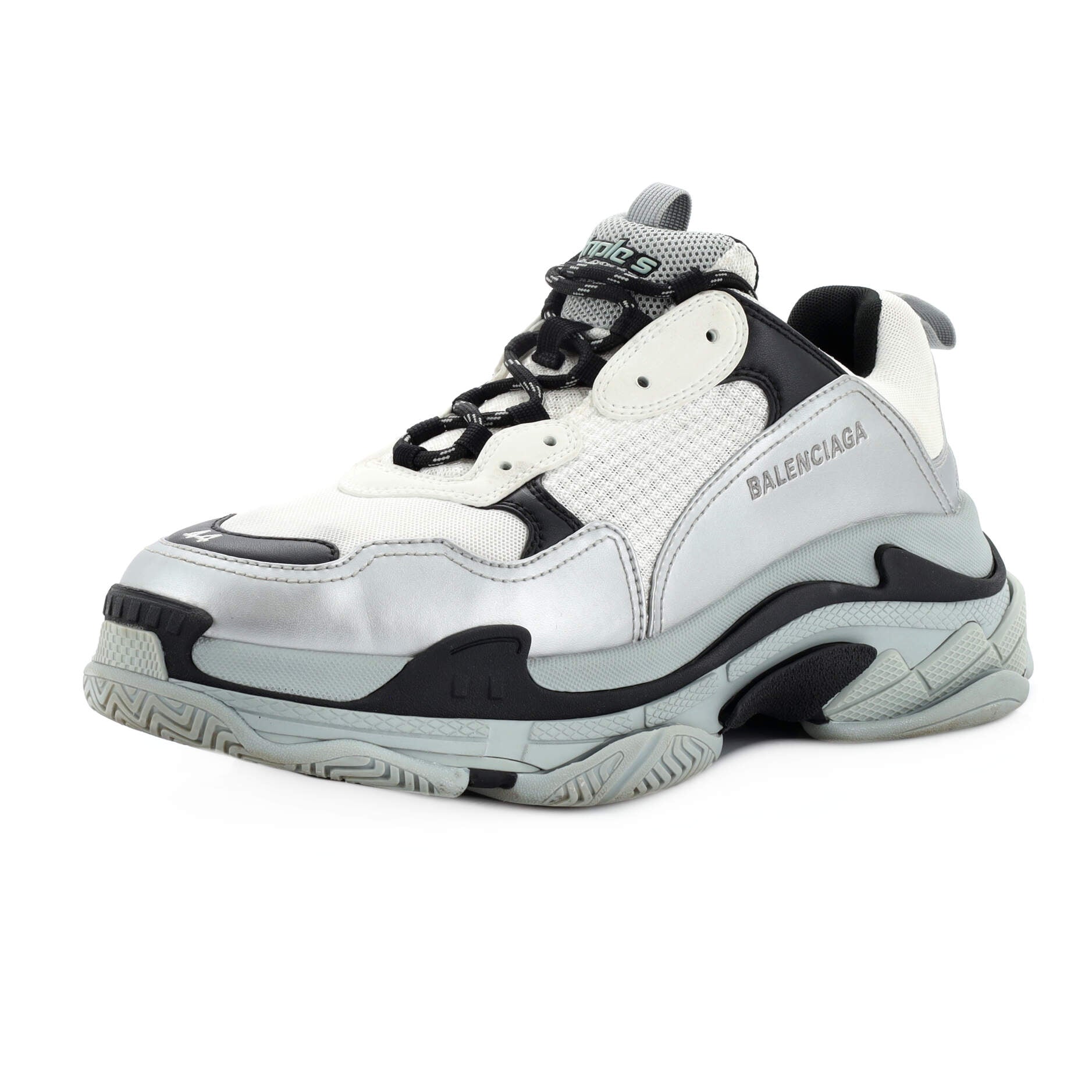 Men's Triple S Sneakers Fabric and Mesh with Faux Leather