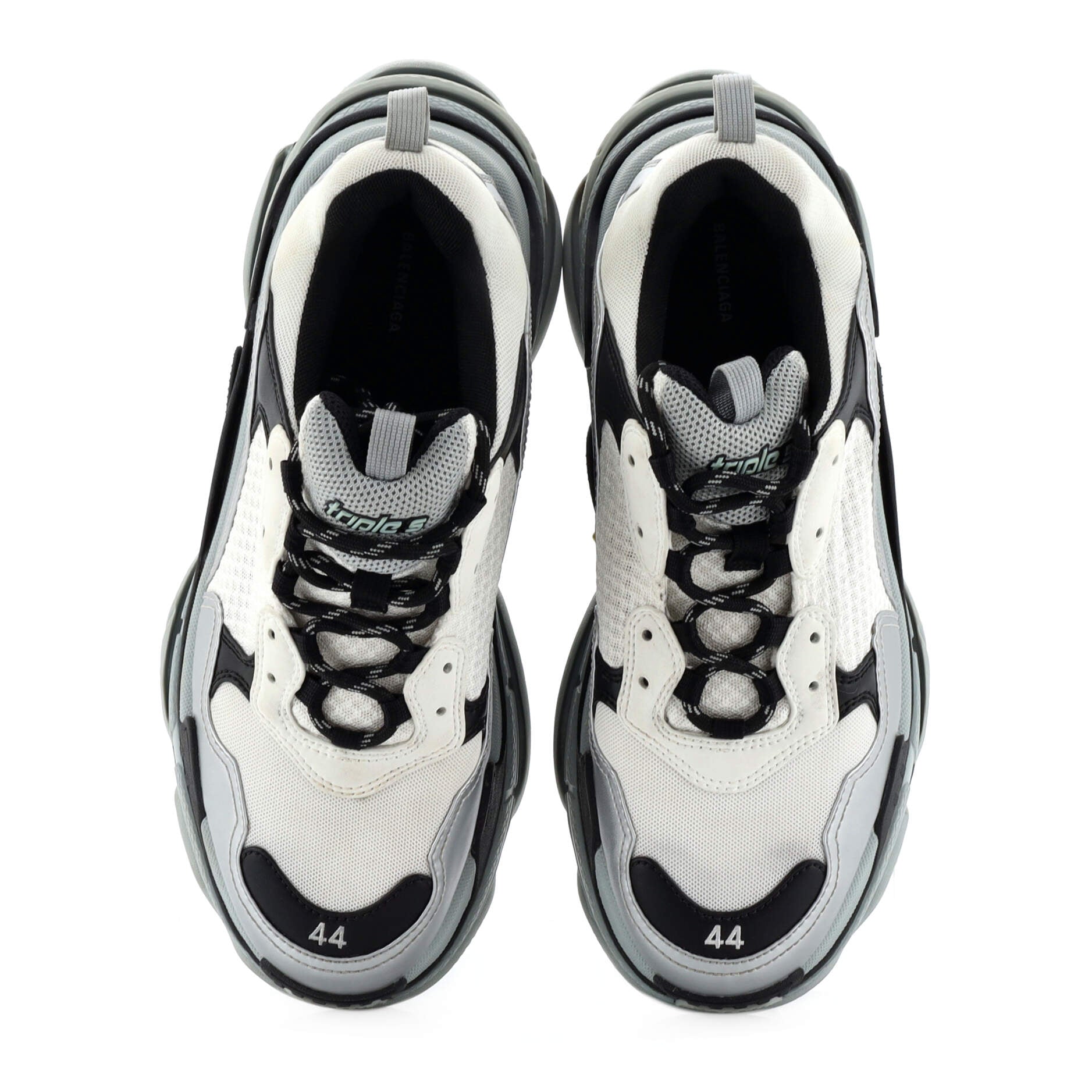 Men's Triple S Sneakers Fabric and Mesh with Faux Leather