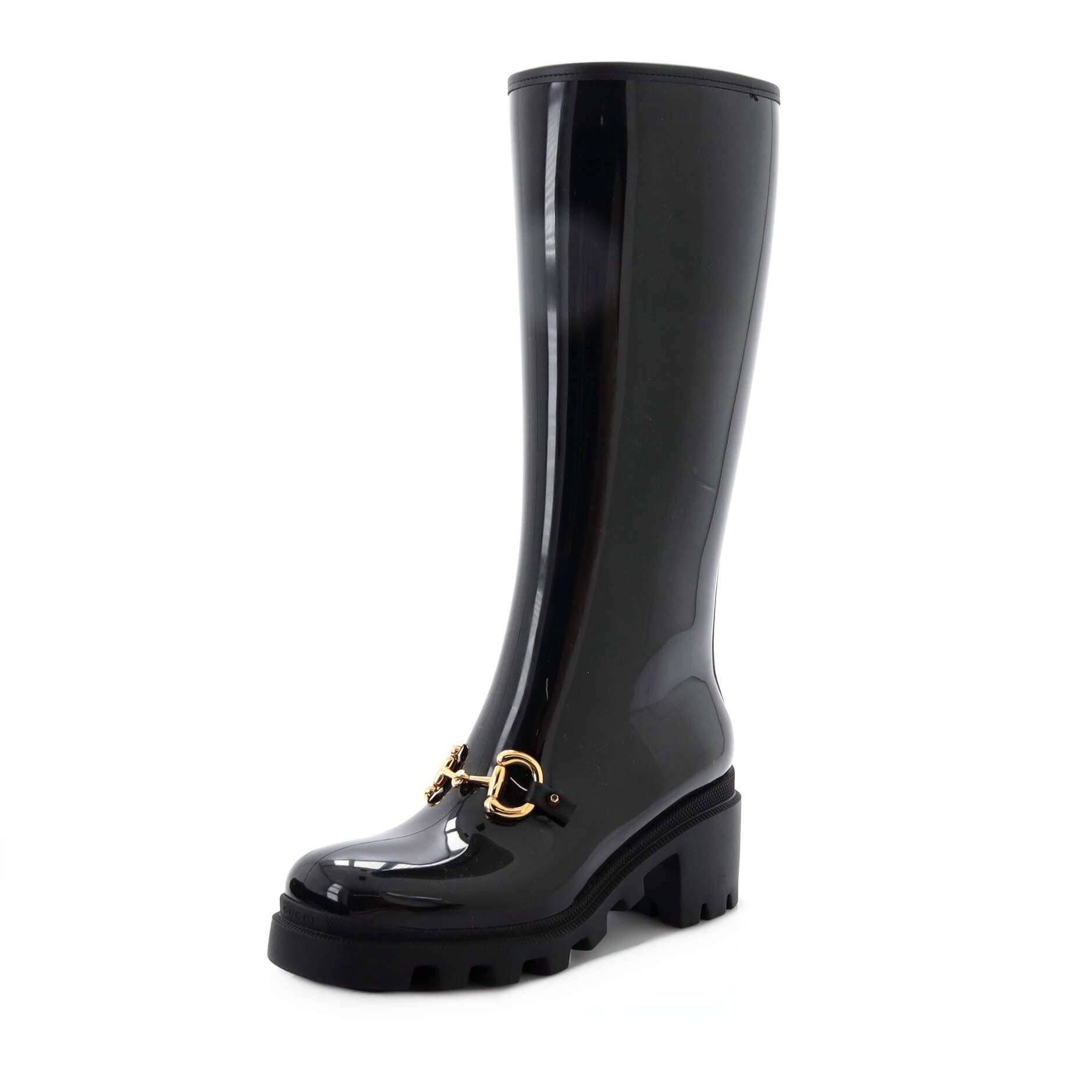 Women's Horsebit Knee High Boots Rubber