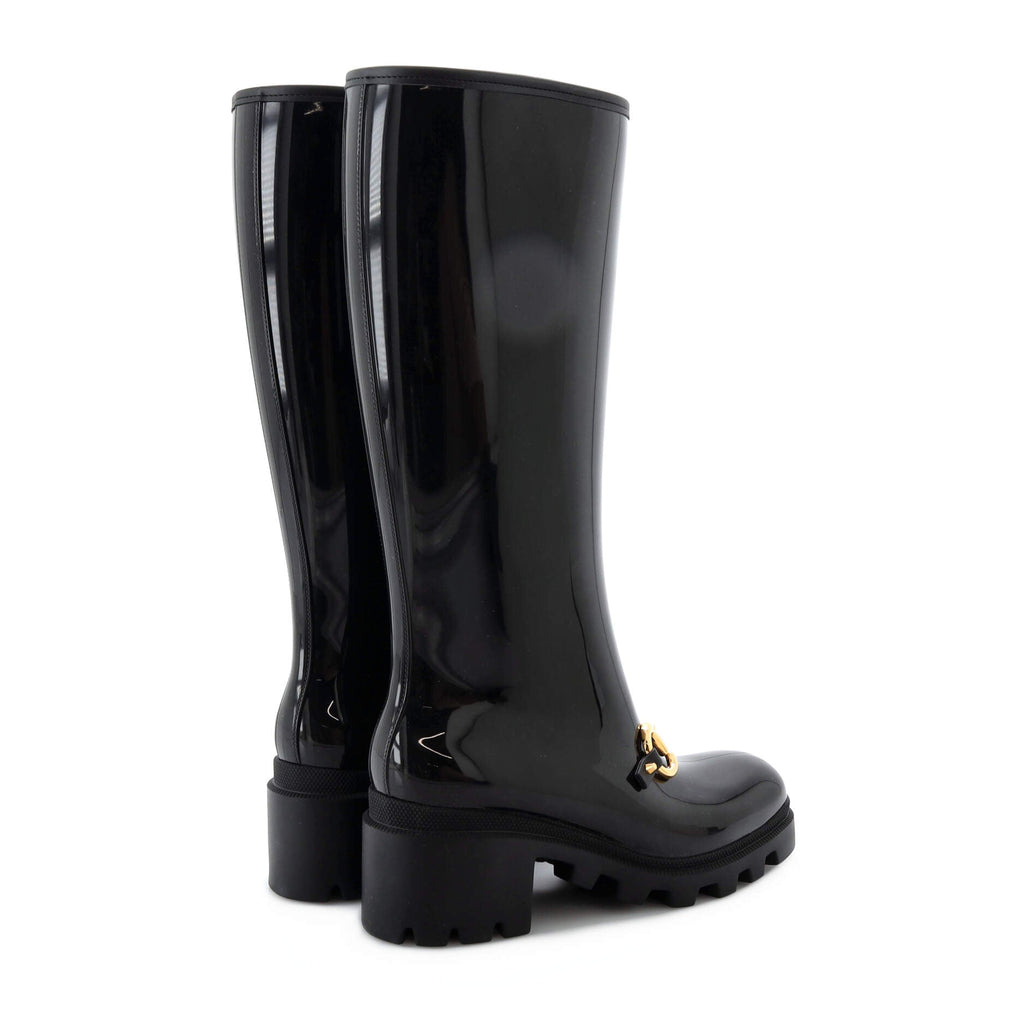 Women's Horsebit Knee High Boots Rubber