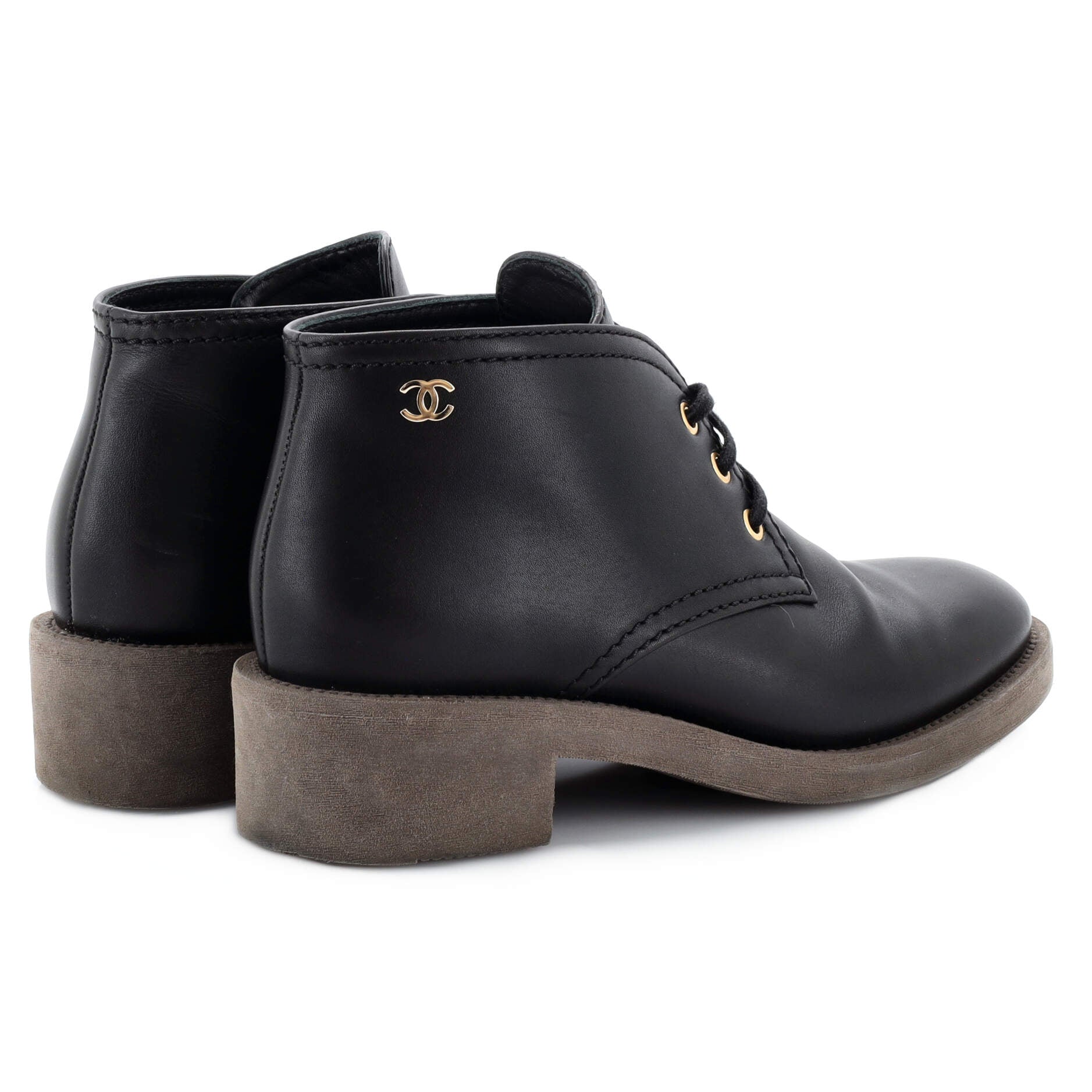 Women's CC Lace Up Ankle Boots Leather