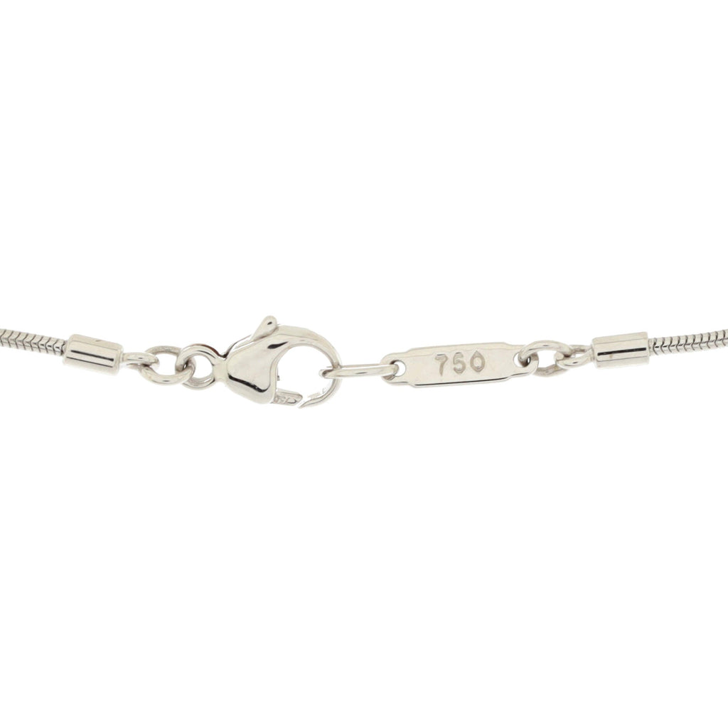 Atlas Bar Pendant Necklace 18K White Gold with Diamonds
