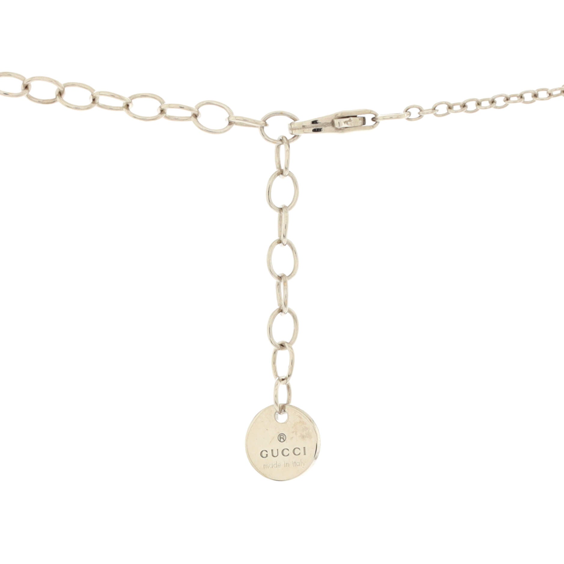 Icon Blooms Pendant Necklace 18K White Gold and Enamel