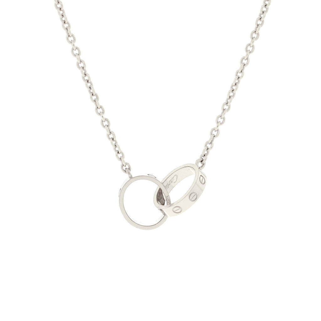 Love Interlocking Necklace 18K White Gold