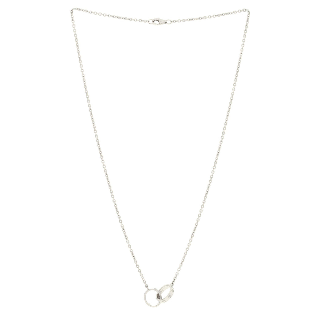 Love Interlocking Necklace 18K White Gold