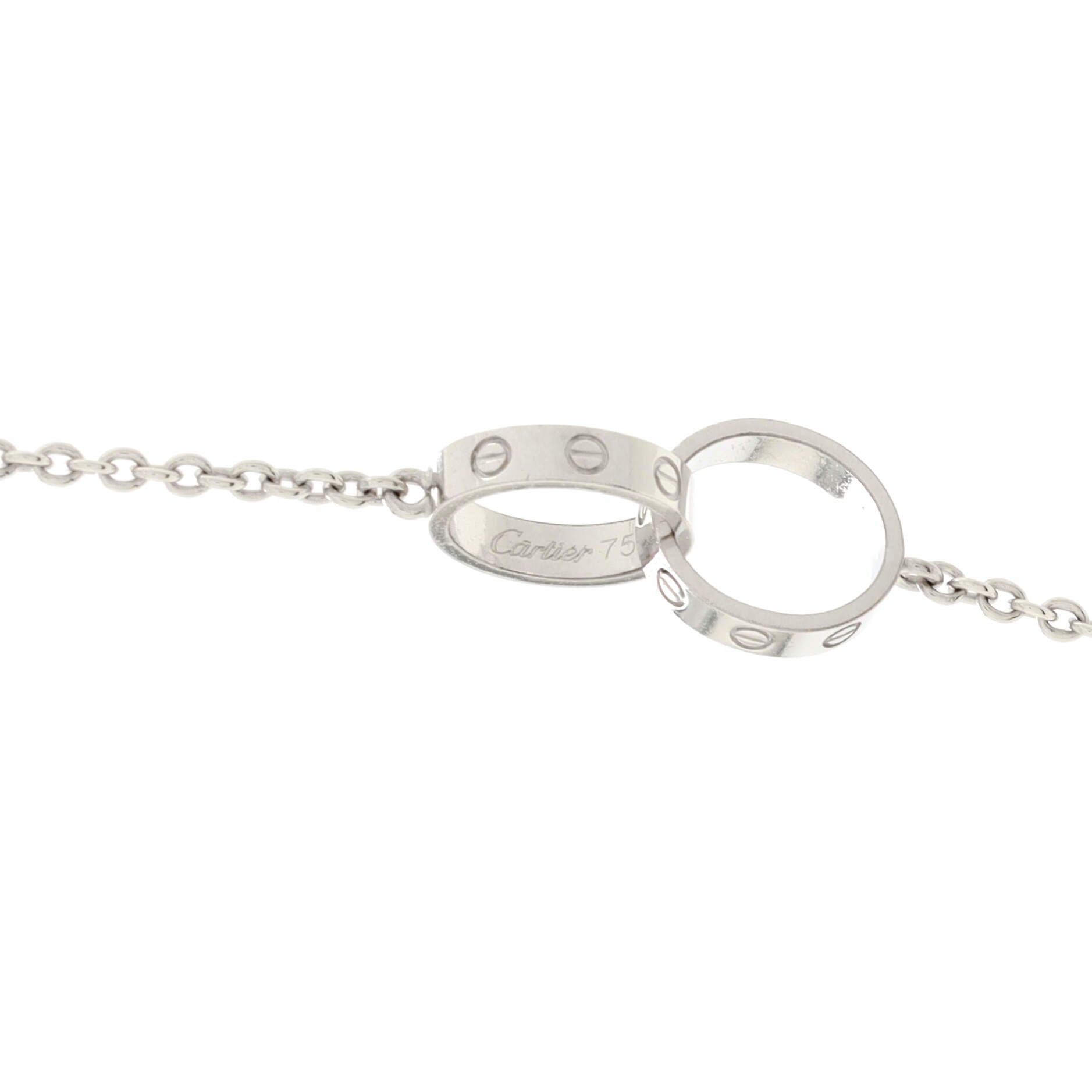 Love Interlocking Necklace 18K White Gold