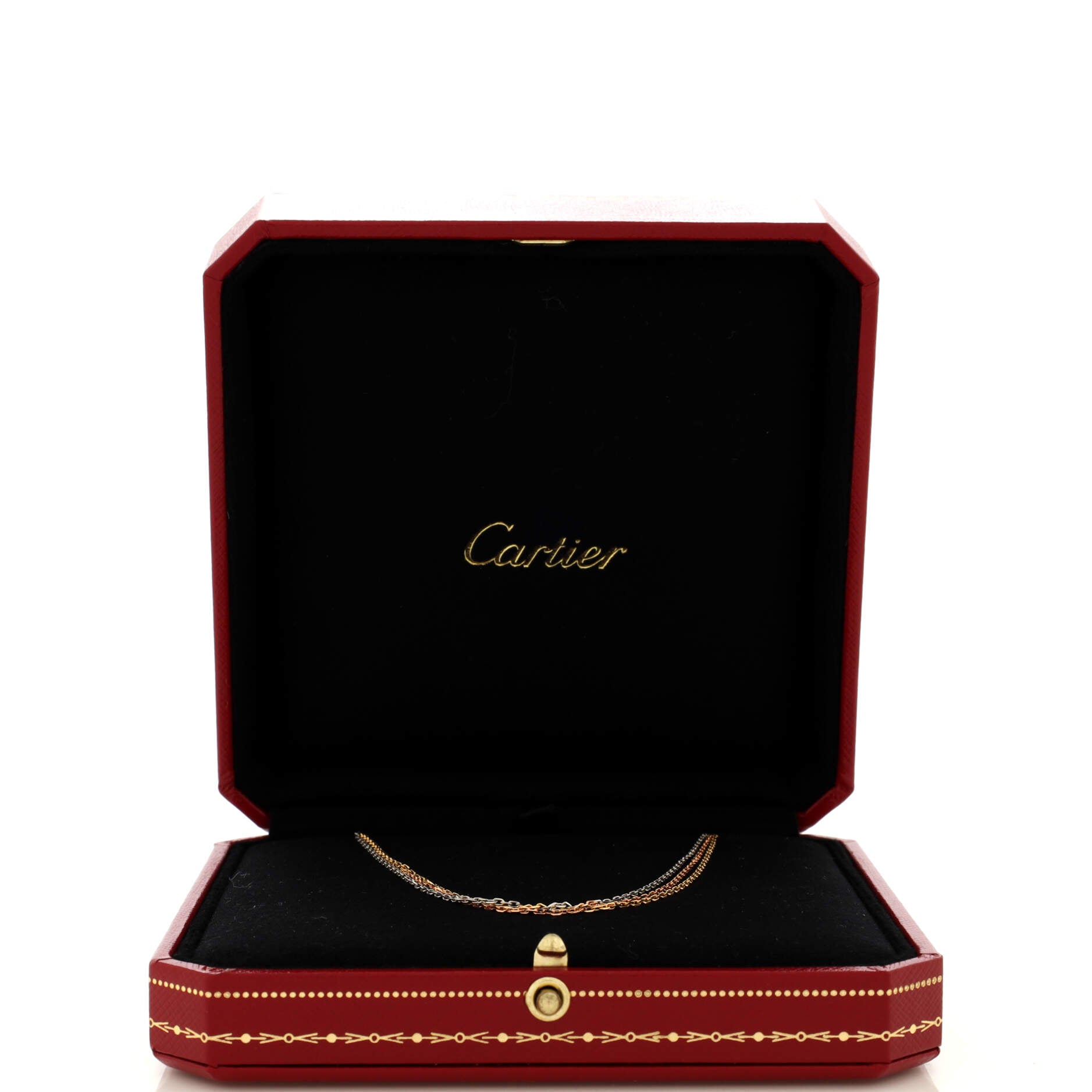 Trinity Chain Necklace 18K Tricolor Gold