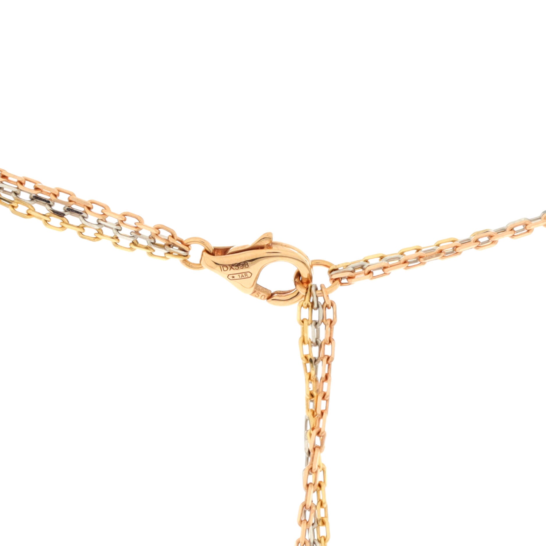 Trinity Chain Necklace 18K Tricolor Gold