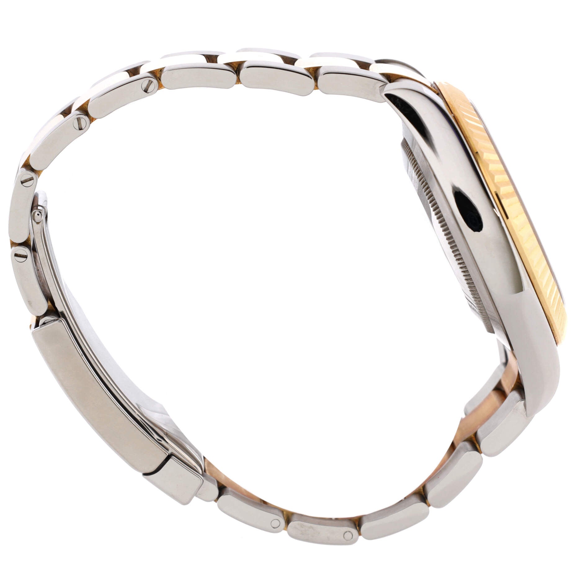 Oyster Perpetual Datejust Automatic Watch Stainless Steel and Yellow Gold with Diamond Markers 41