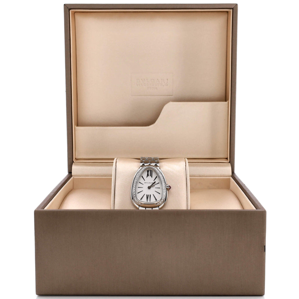 Serpenti Seduttori Quartz Watch Stainless Steel with Diamond Bezel 25