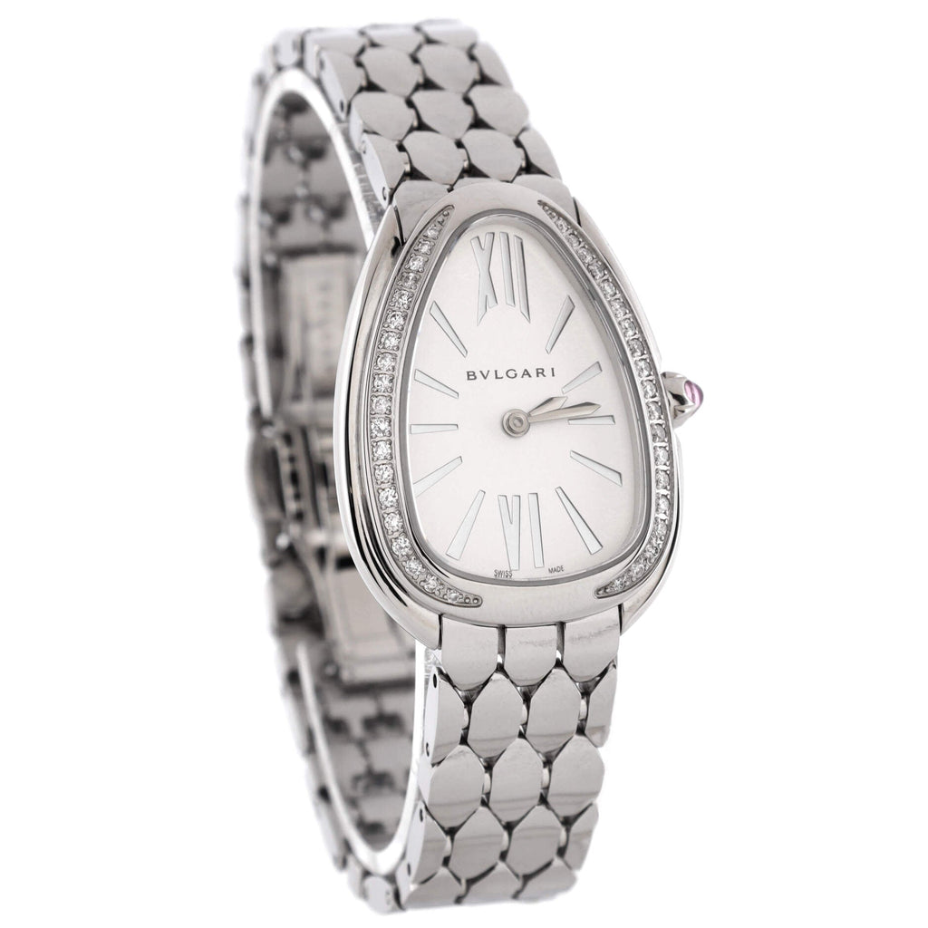 Serpenti Seduttori Quartz Watch Stainless Steel with Diamond Bezel 25