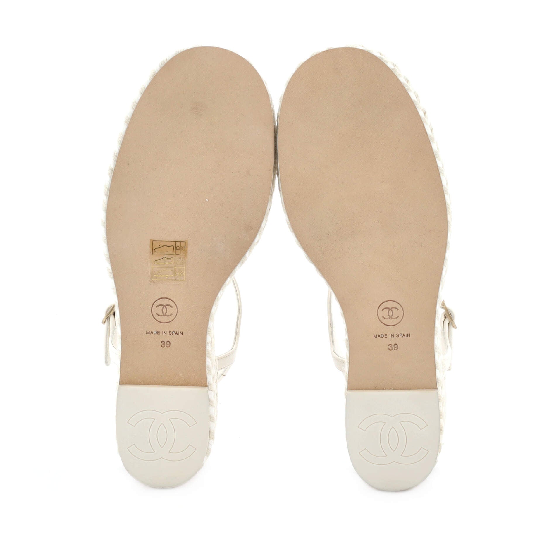 Women's CC Cap Toe Ankle Strap Wedge Espadrilles Leather
