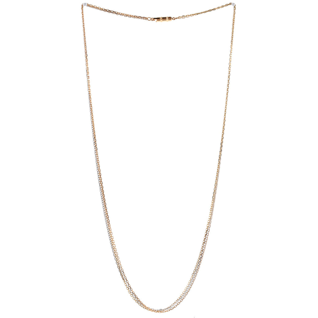Trinity Chain Necklace 18K Tricolor Gold