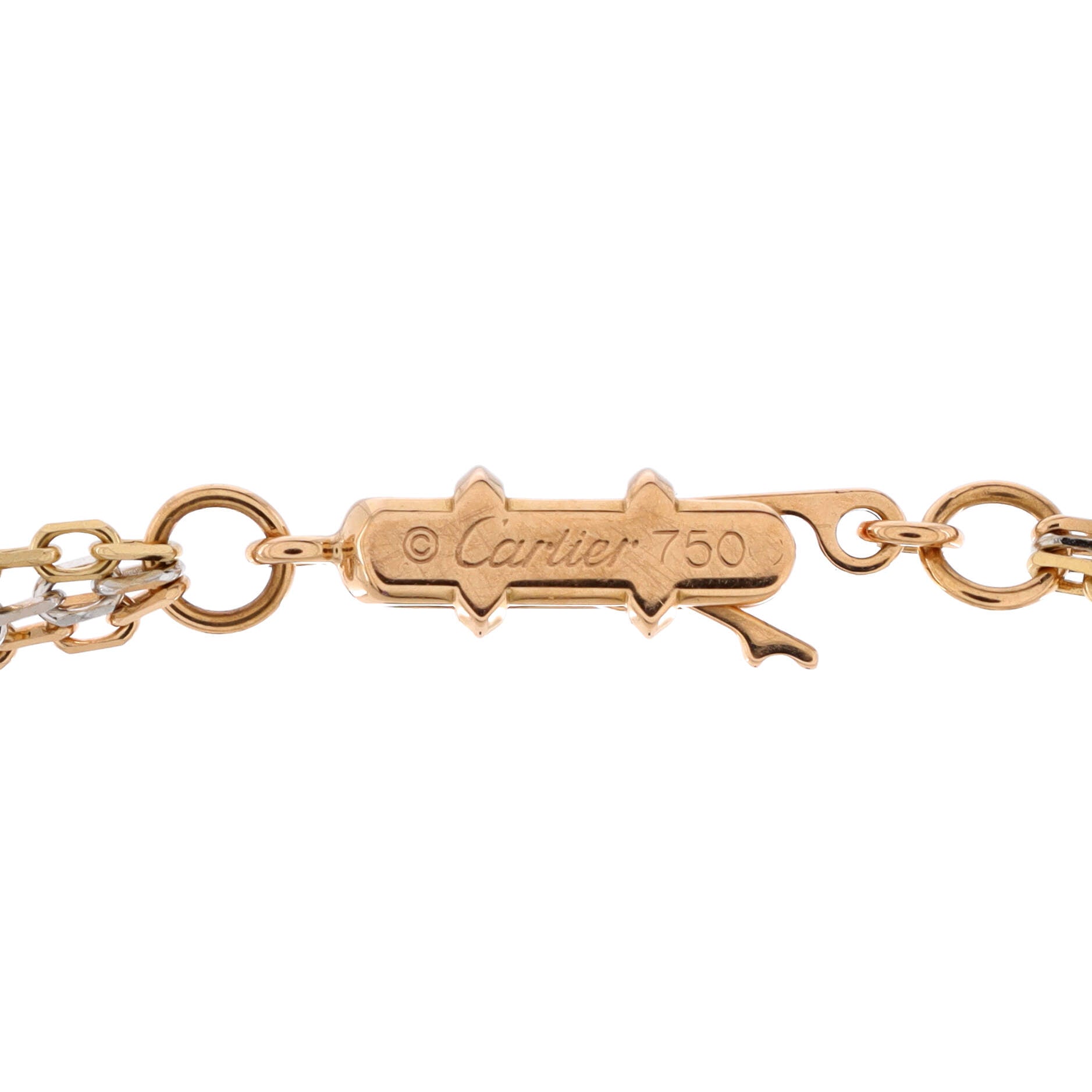 Trinity Chain Necklace 18K Tricolor Gold