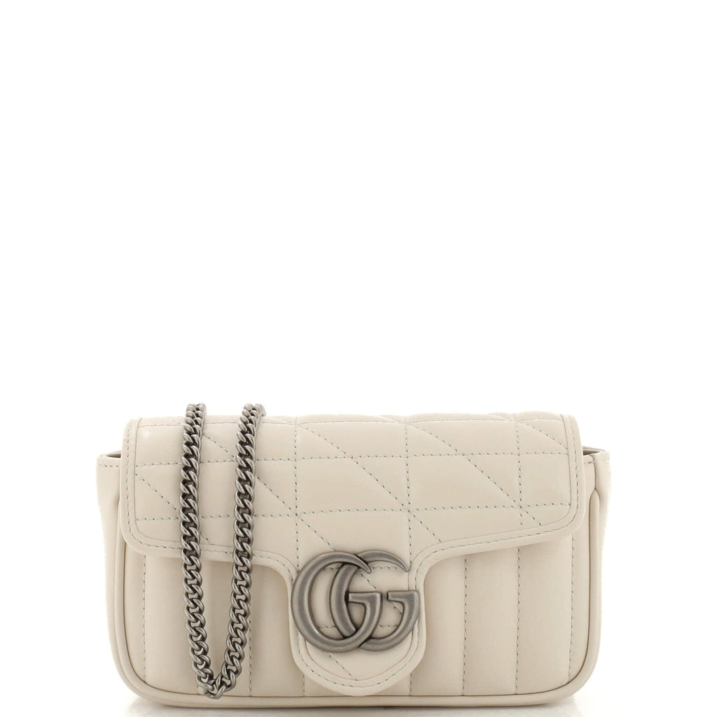 GG Marmont Flap Bag Mixed Matelasse Leather Super Mini
