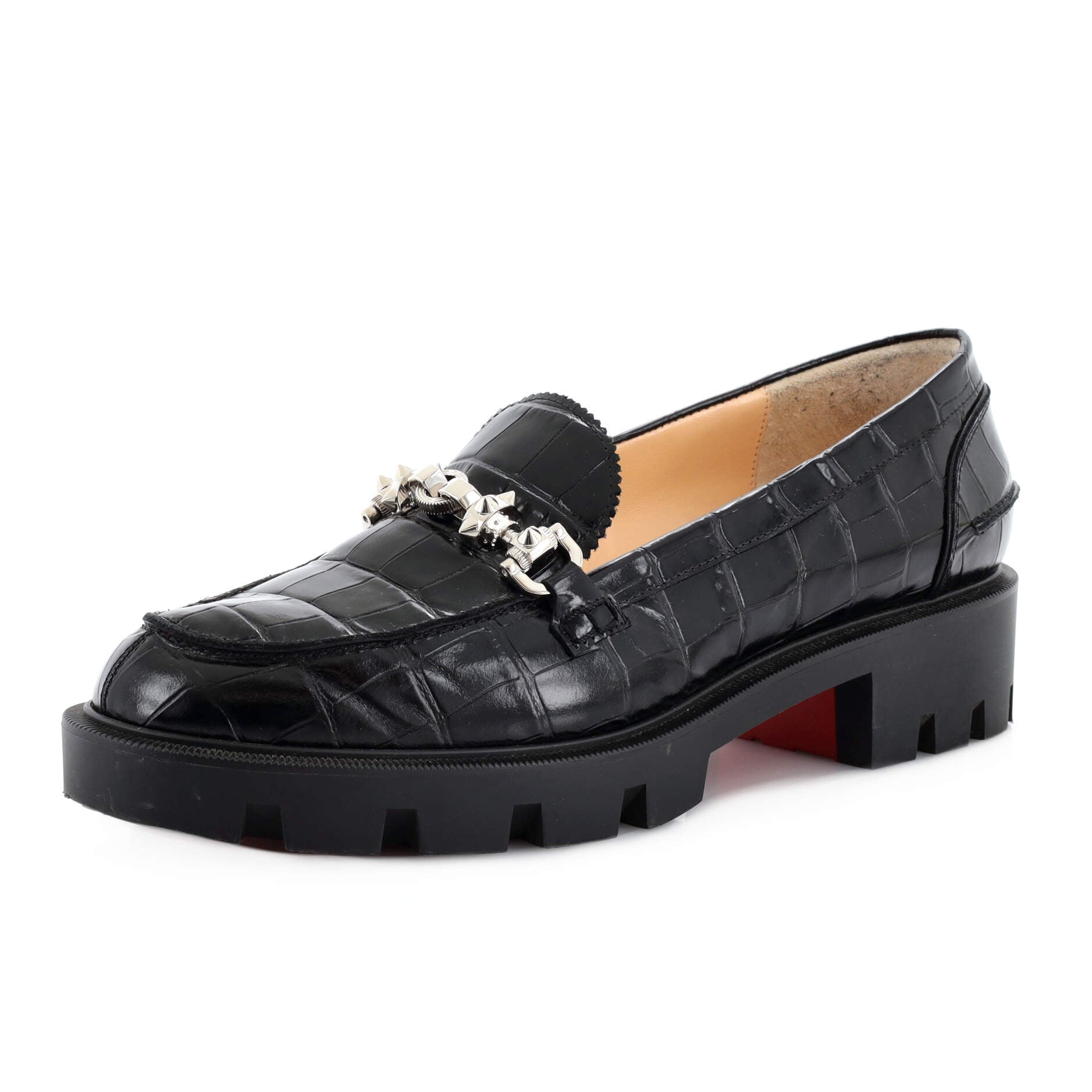 Women's Lug Swing Loafers GG Embossed Leather