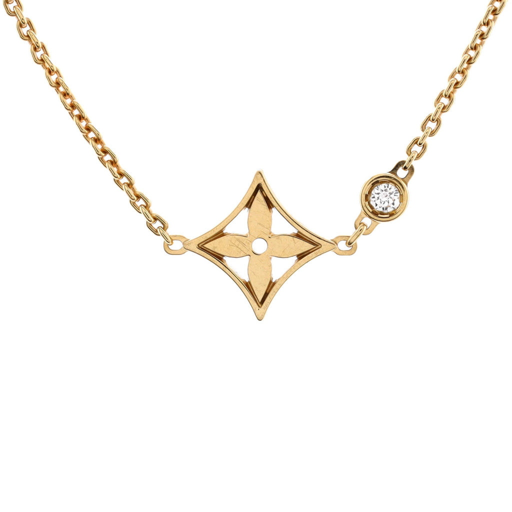 Idylle Blossom Pendant Necklace 18K Yellow Gold with Diamond