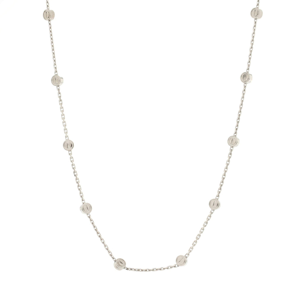 Love Station Necklace 18K White Gold