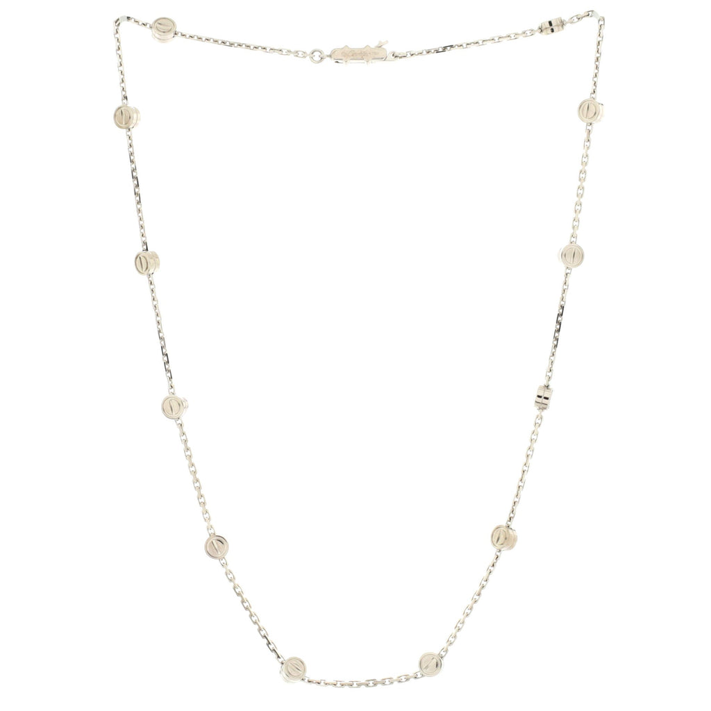 Love Station Necklace 18K White Gold