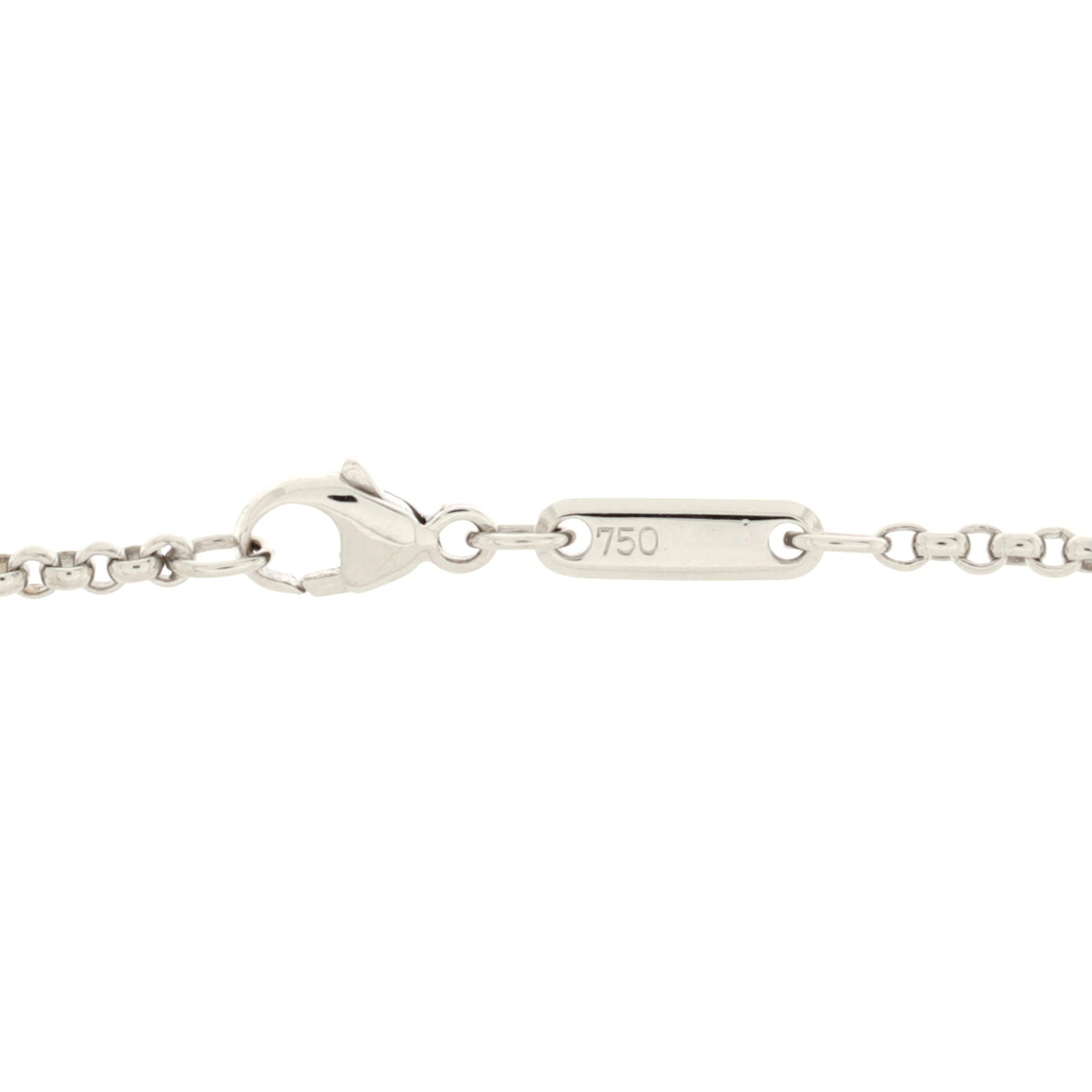 Happy 3 Diamonds Cross Pendant Necklace 18K White Gold with Floating Diamonds and Pave Diamonds